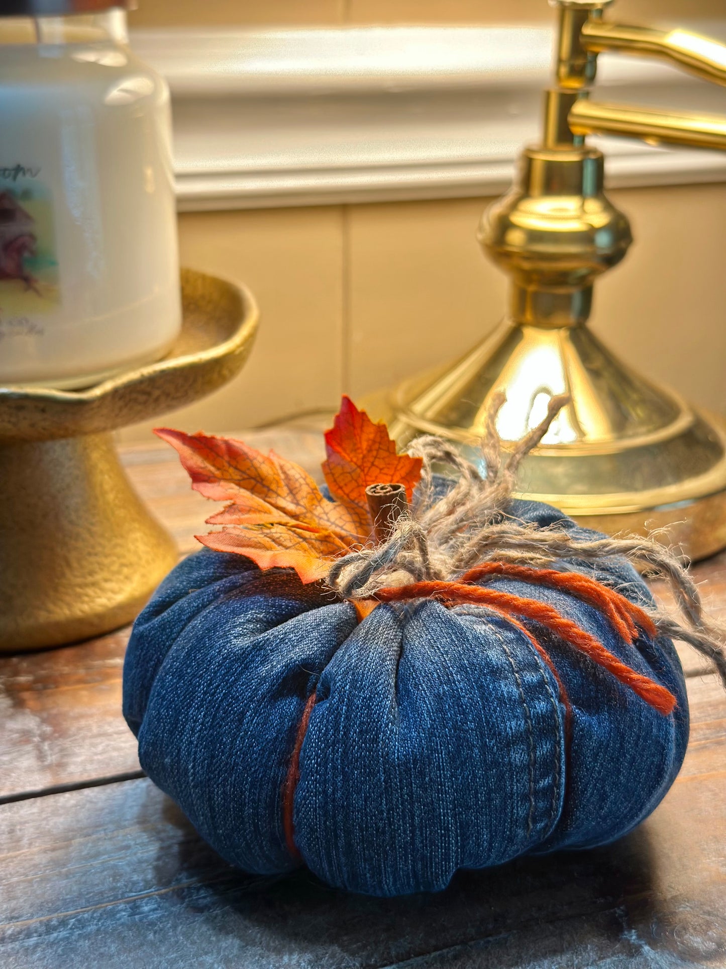 Small Denim Pumpkin