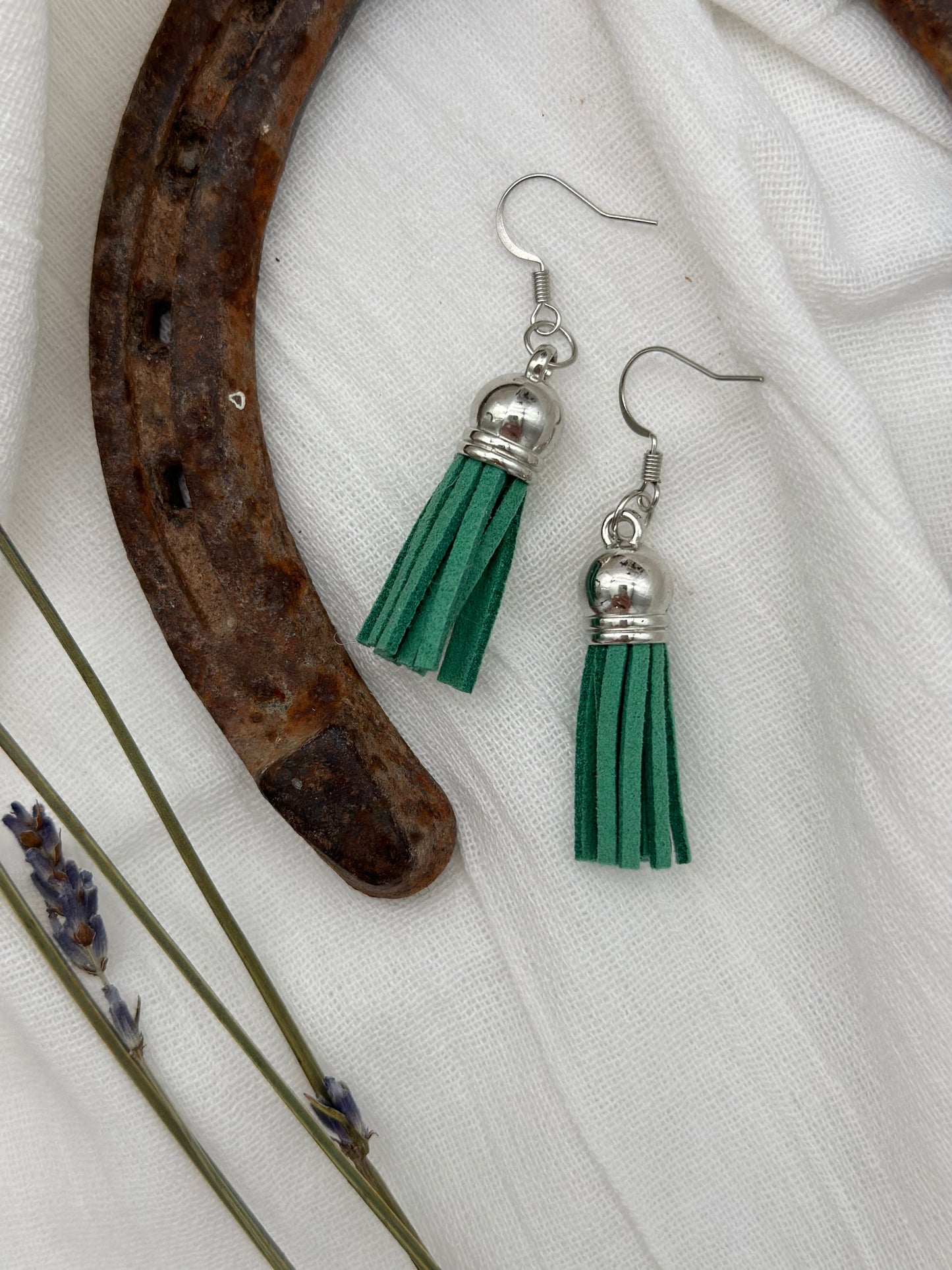 Faux Leather Tassel Earrings