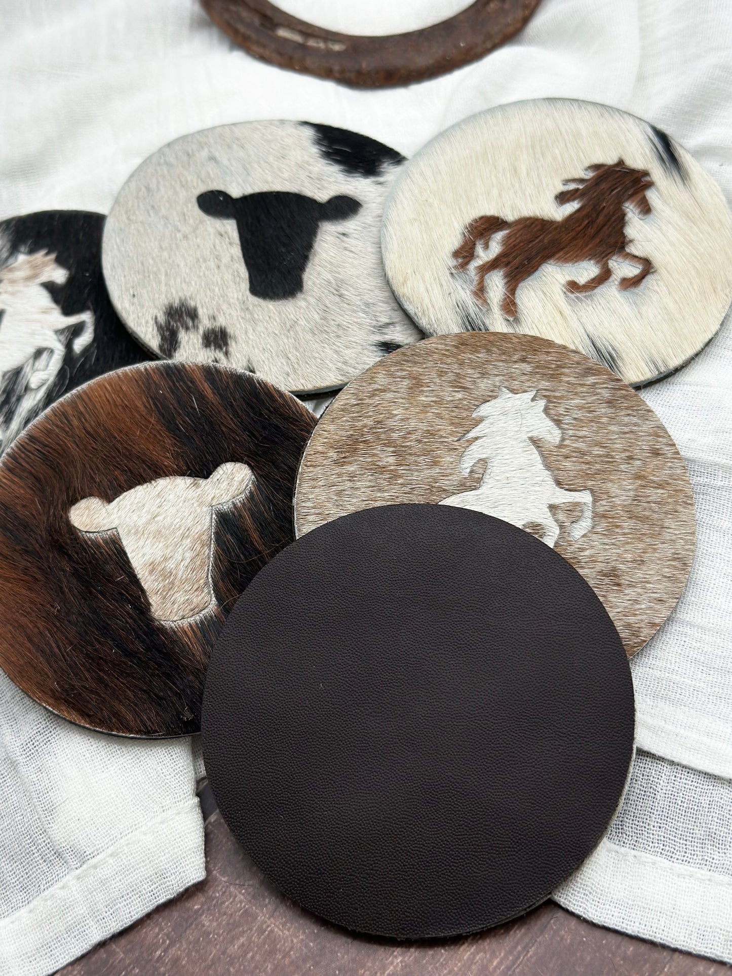 Medium Cowhide Coaster