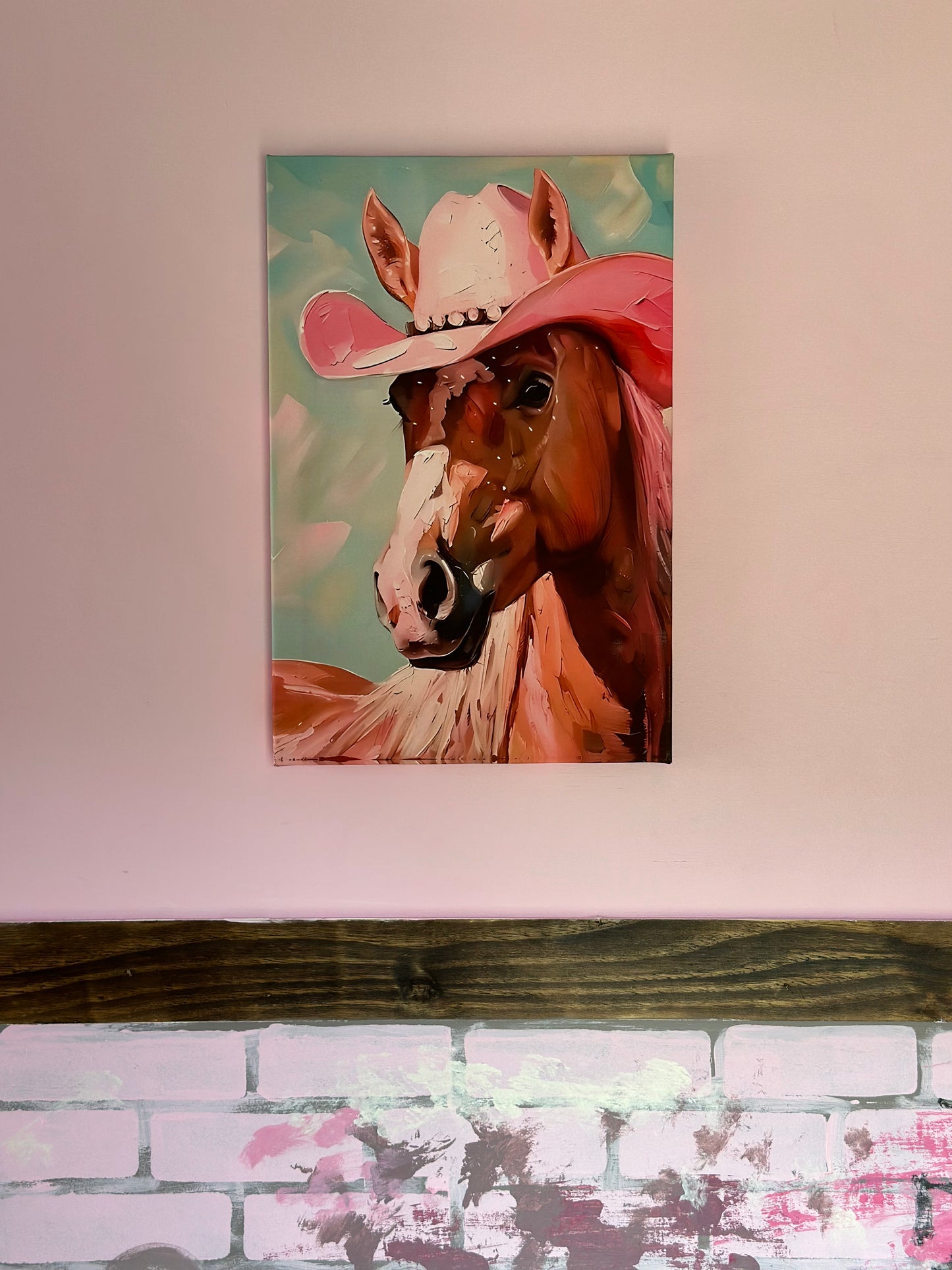 12”x18” The Pink Palomino 1.0 Canvas Print