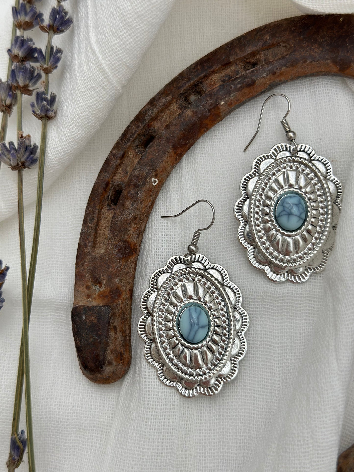 Western Concho Earrings