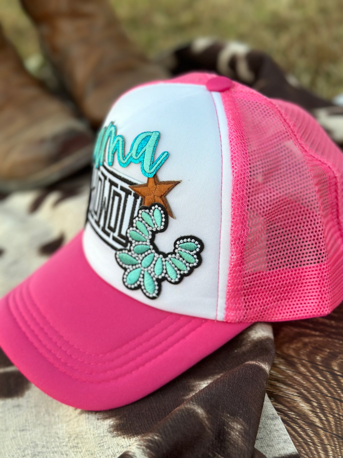 “Howdy Mama” Pink Trucker Hat - Adult Size