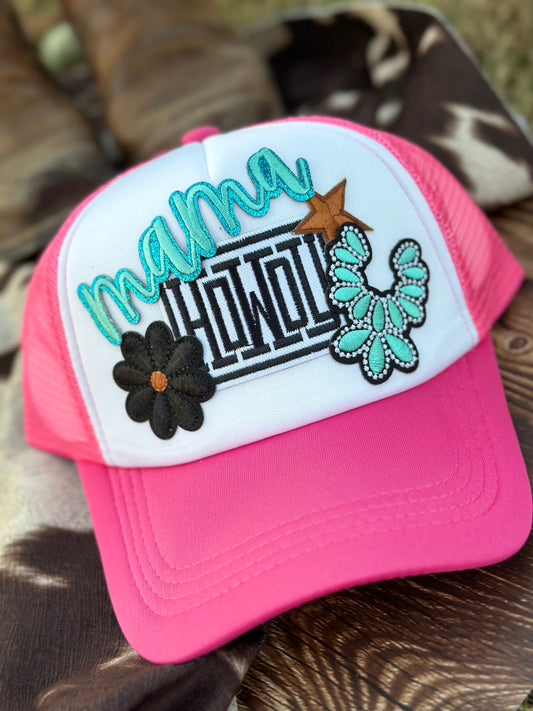 “Howdy Mama” Pink Trucker Hat - Adult Size