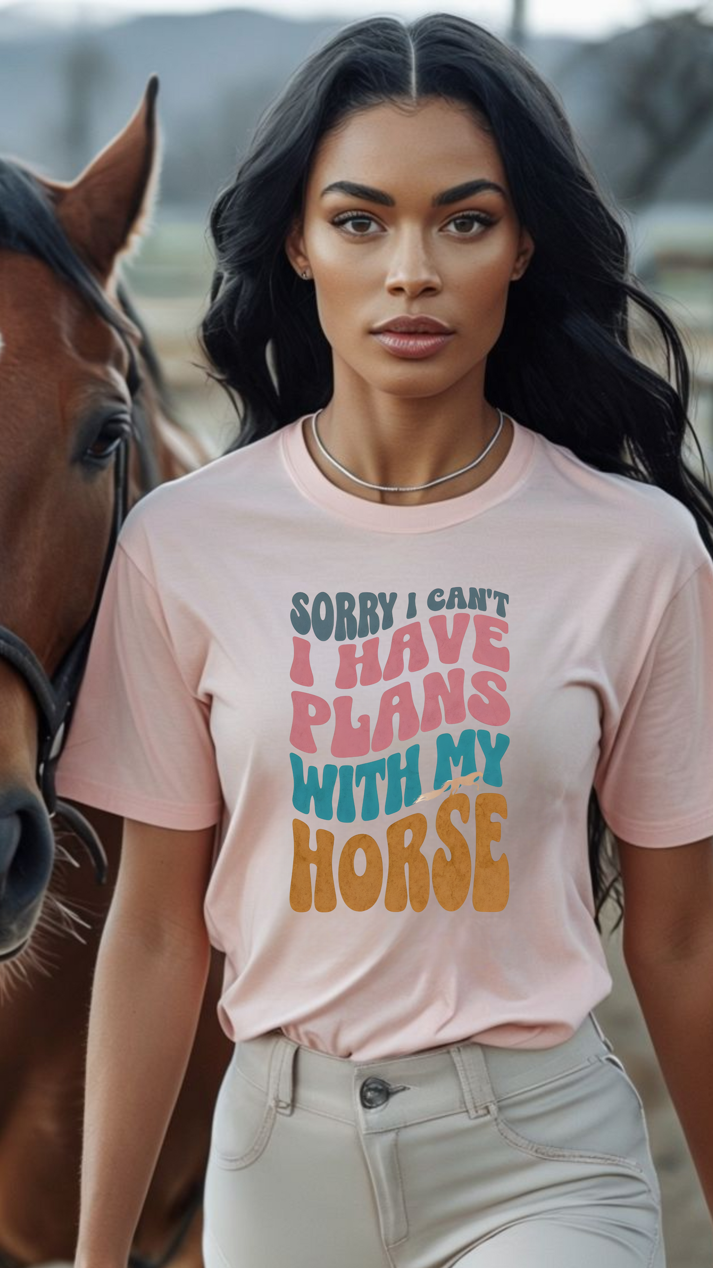 Sorry I Can't I Have Plans With My Horse DTF Print