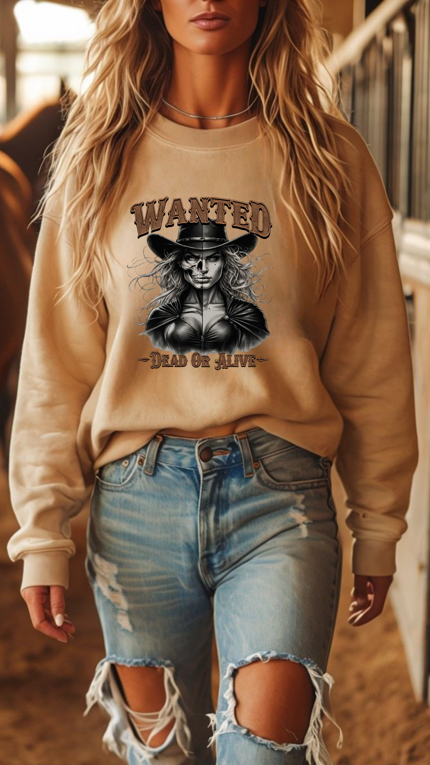 Wanted Dead Or Alive DTF Print